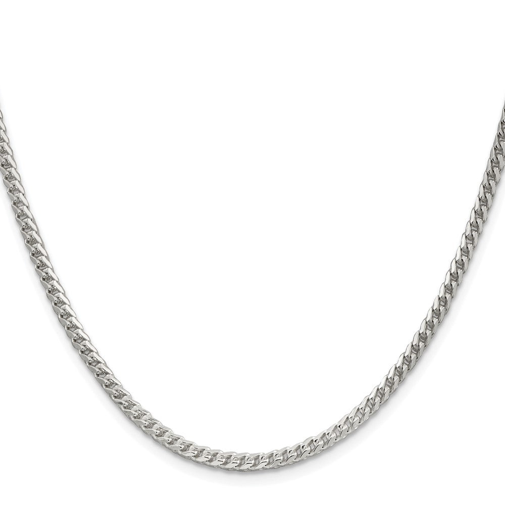 Buy Stylish Rhodium-Plated Sterling Silver 3.1mm Franco Chain - Luxury Value