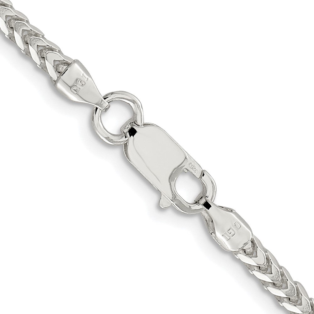 Order Stylish Rhodium-Plated Sterling Silver 3.1mm Franco Chain - Luxury Value!
