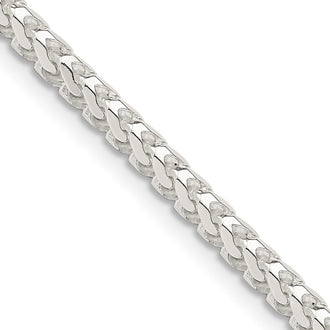 Buy 3.1mm Diamond-Cut Square Franco Chain in Sterling Silver | Stylish Value!