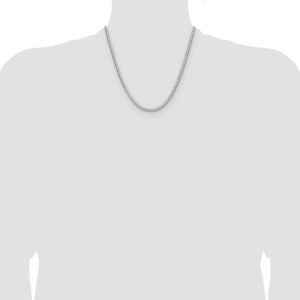 High-Quality 4.0mm Diamond-Cut Square Franco Chain in Sterling Silver - Luxury Value