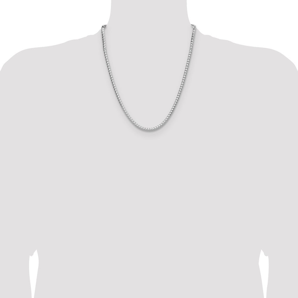 Buy Stylish 4.0mm Diamond-Cut Square Franco Chain in Sterling Silver - Luxury Value!