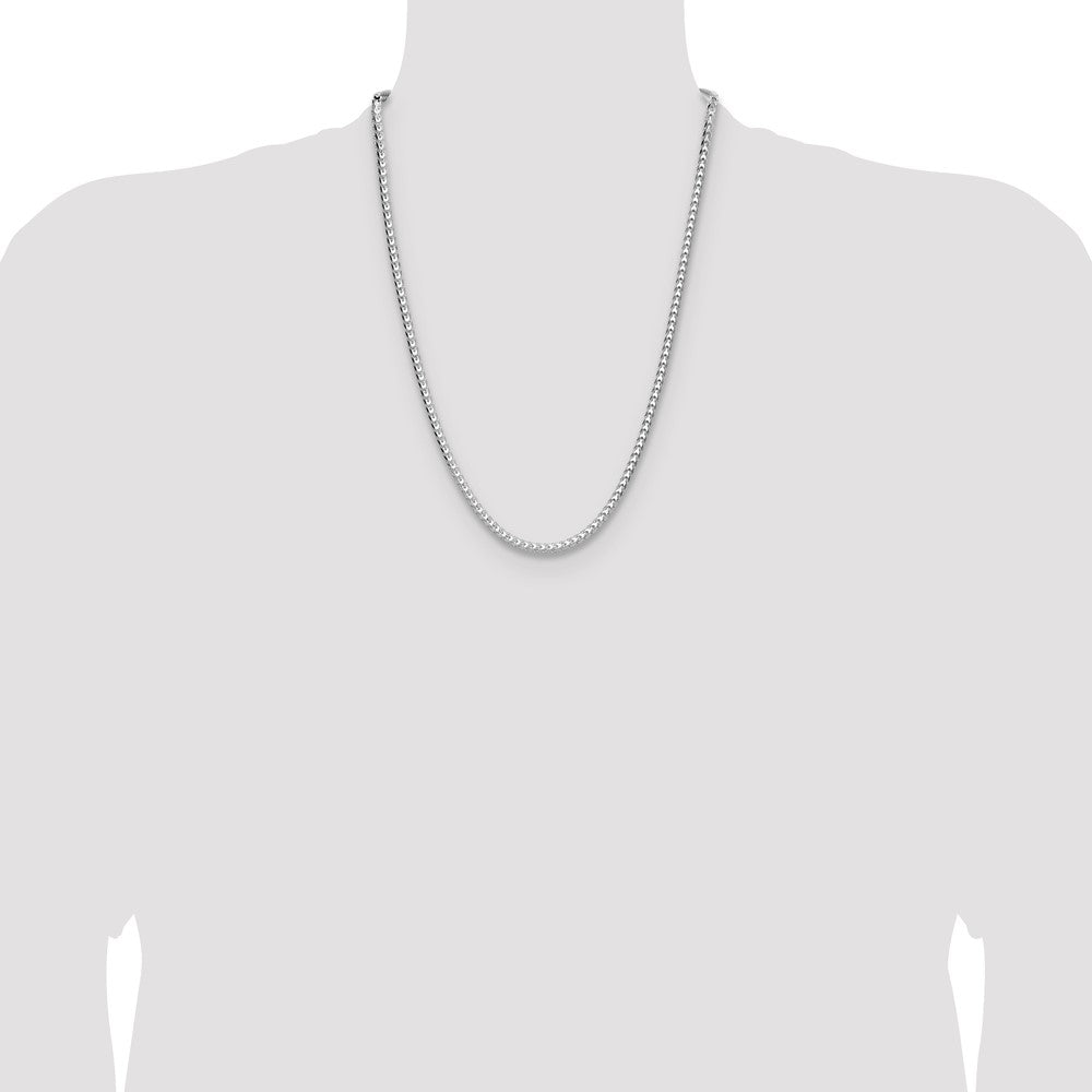 Exclusive 4.0mm Diamond Cut Square Franco Chain in Sterling Silver - Stylish Value!