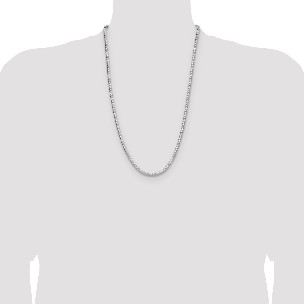 High-Quality 4.0mm Diamond-Cut Square Franco Chain in Sterling Silver - Stylish Value!