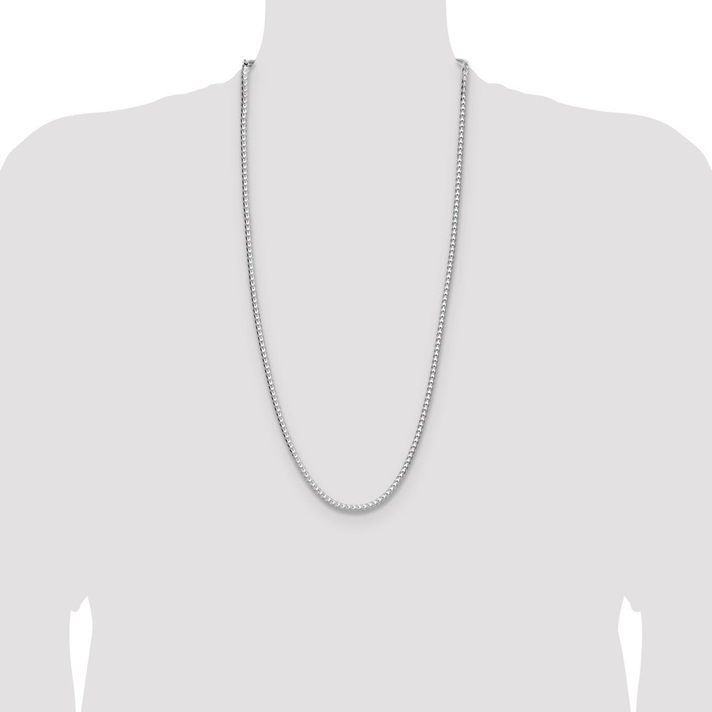 Buy Stylish 4.0mm Diamond-Cut Square Franco Chain in Sterling Silver - Luxury!
