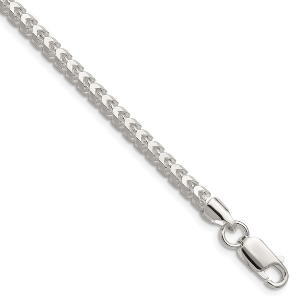 4.0mm Diamond-Cut Square Franco Chain in Sterling Silver - Style GR1-1030449