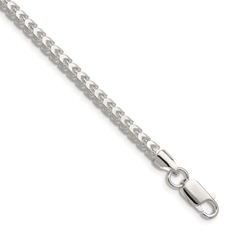 High-Quality 4.0mm Diamond-Cut Square Franco Chain in Sterling Silver - Stylish Value!