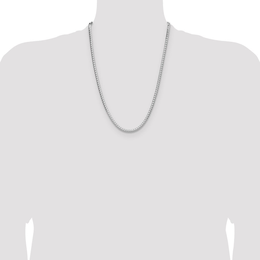 Buy Stylish Rhodium-Plated Sterling Silver 4.0mm Franco Chain - Luxury Value