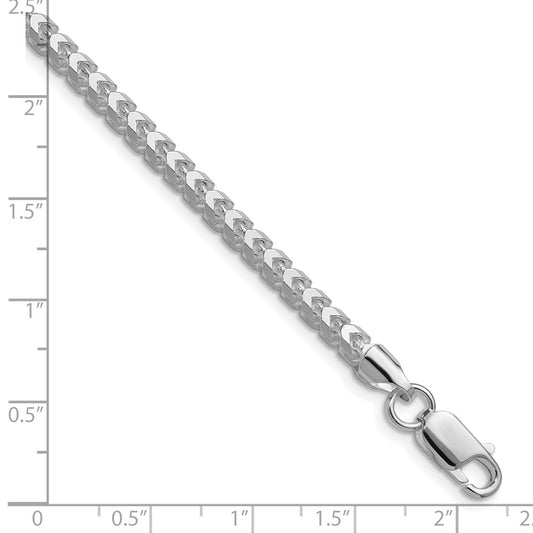 Buy Stylish 4.0mm Sterling Silver Franco Chain - Rhodium-Plated Luxury Design
