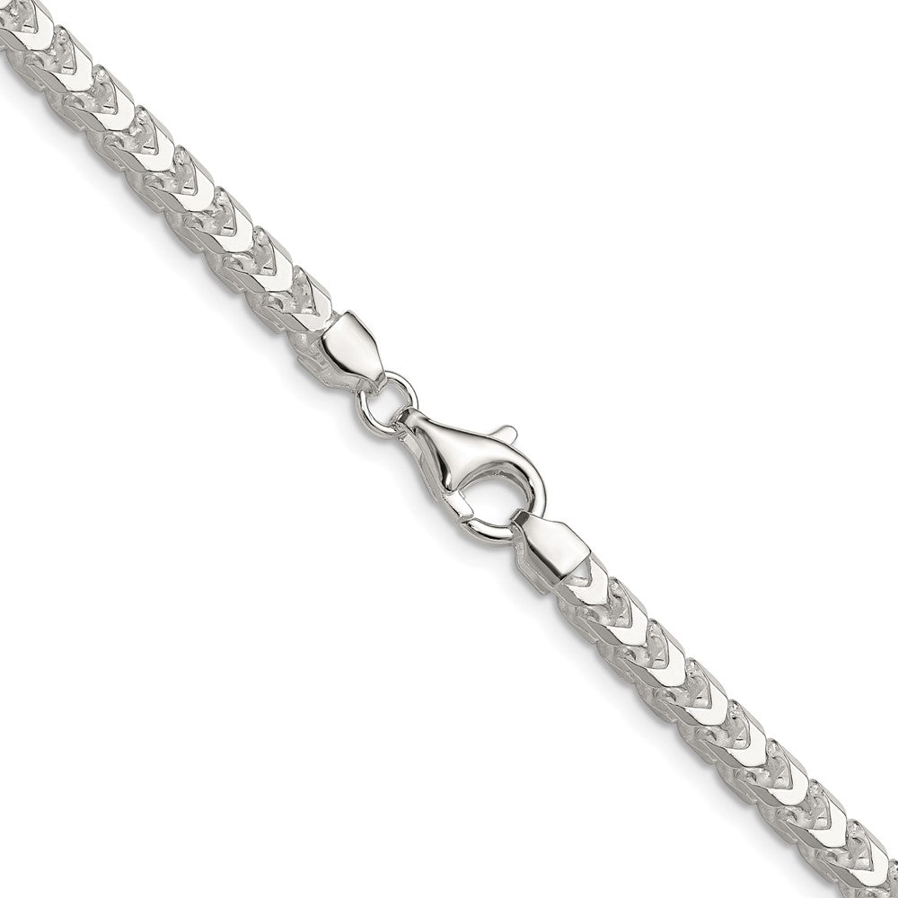 Buy Stylish 4.7mm Diamond-Cut Square Franco Chain in Sterling Silver - Luxury Value!