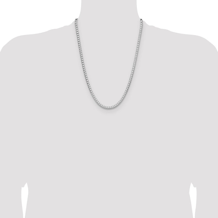 Buy Exclusive 4.7mm Diamond-Cut Square Franco Chain in Sterling Silver-4