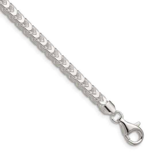 Buy Exclusive 4.7mm Diamond-Cut Square Franco Chain in Sterling Silver