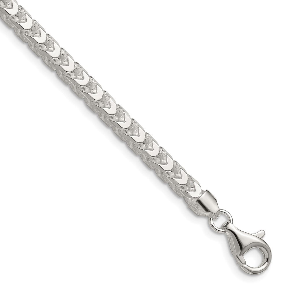 Buy Stylish 4.7mm Diamond-Cut Square Franco Chain in Sterling Silver - Luxury Value!