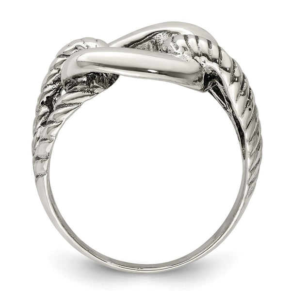 Antiqued Sterling Silver Ring - 14K Gold Accents
