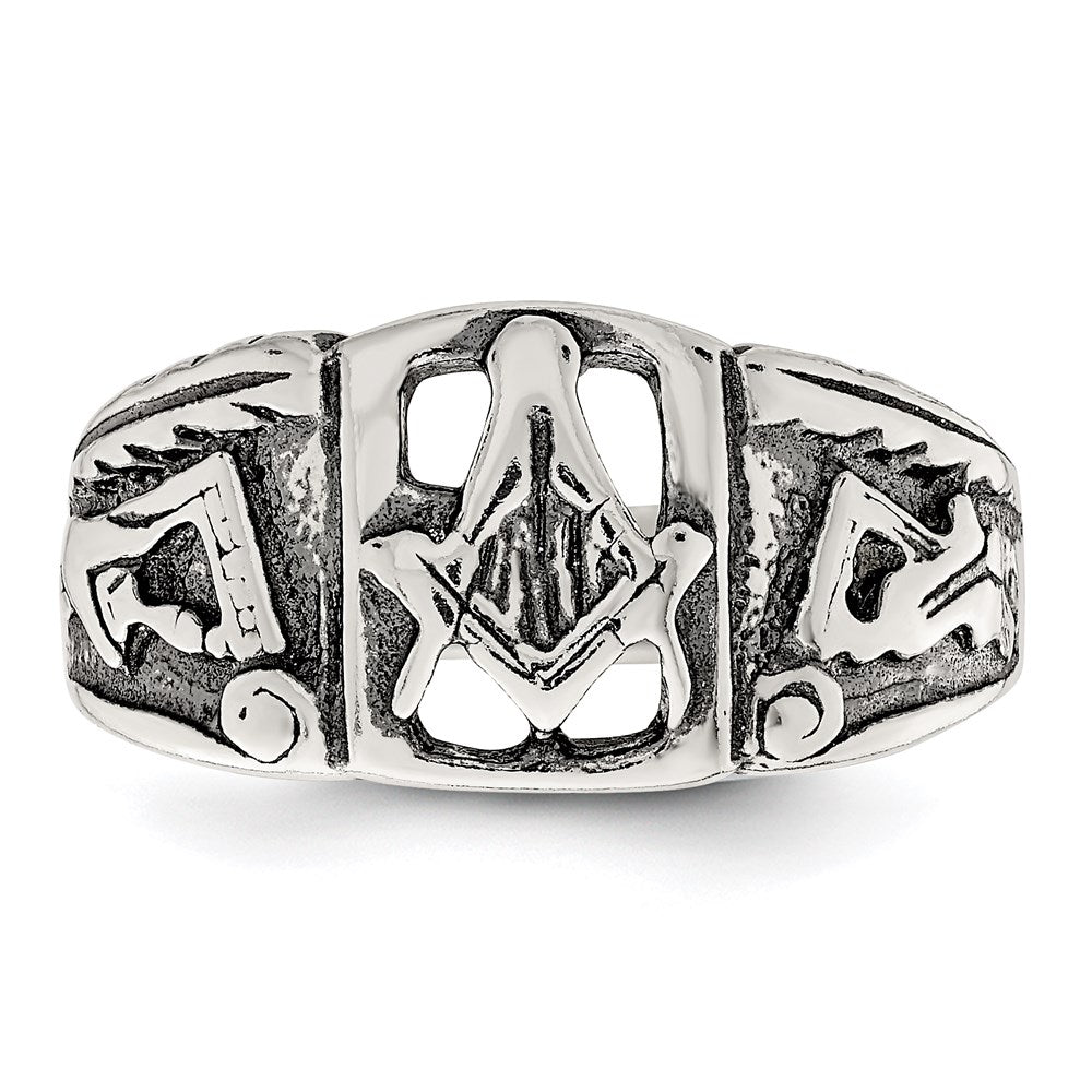 Shop Exclusive Antiqued Sterling Silver Masonic Ring - Stylish Design, Affordable Price
