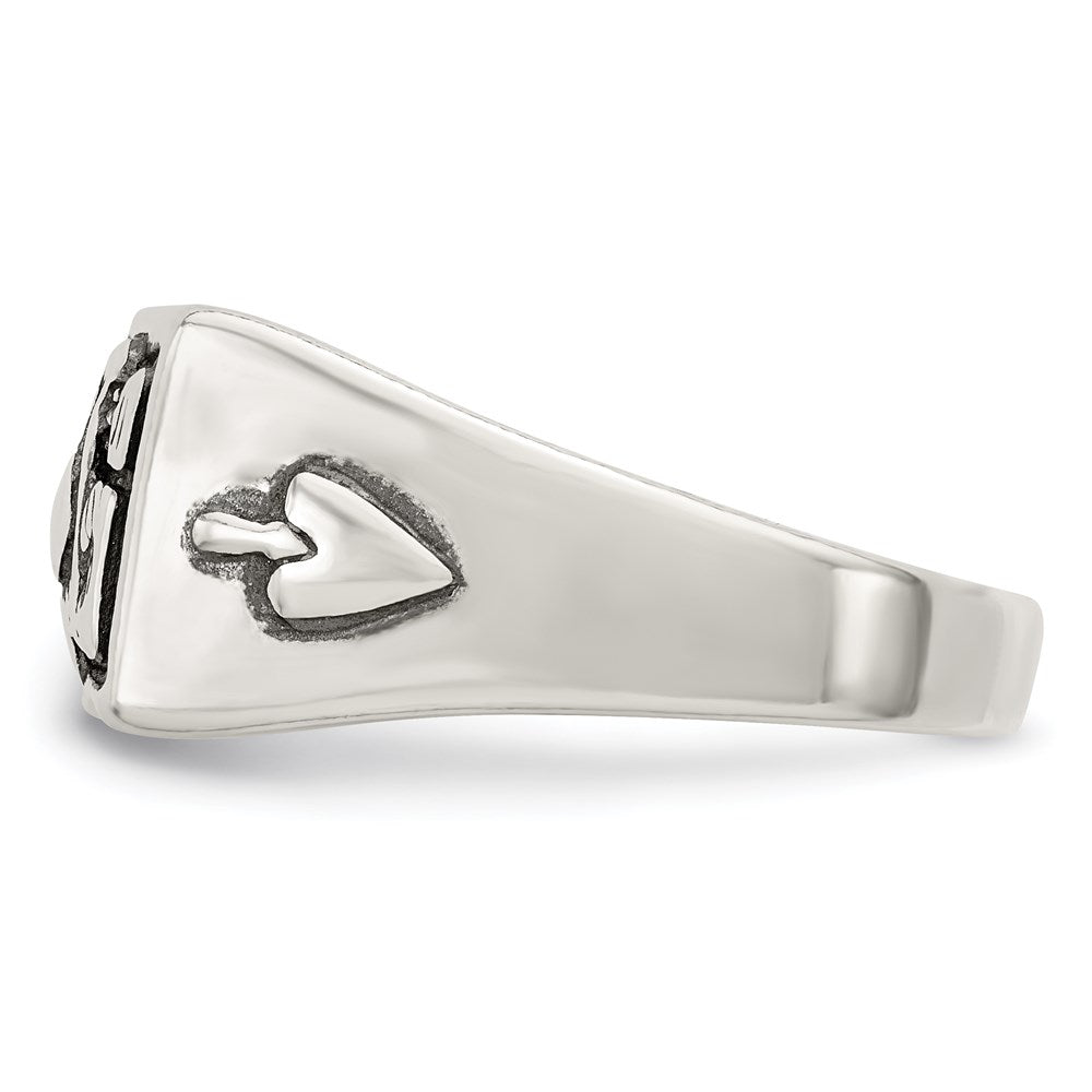 High-Quality Antiqued Sterling Silver Masonic Ring - Stylish Design & Value