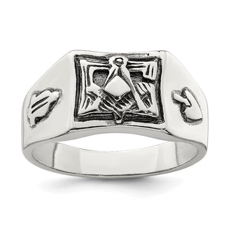 High-Quality Antiqued Sterling Silver Masonic Ring - Stylish Design & Value