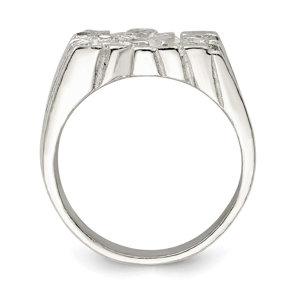 High-Quality Sterling Silver Textured Nugget Ring - Stylish Design, Affordable Price