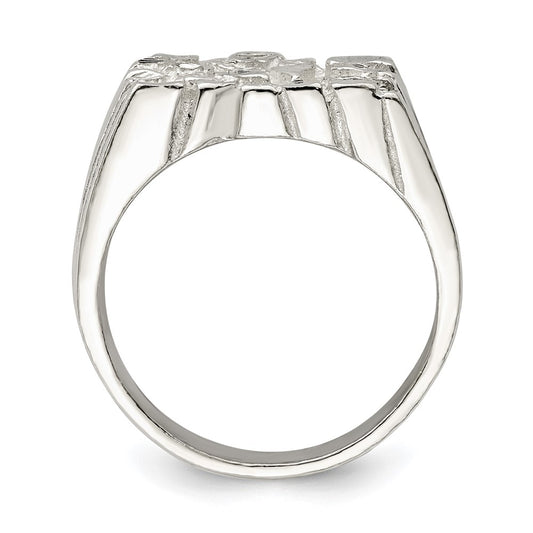 Buy Stylish Sterling Silver Textured Nugget Ring - High-Quality Design, 10g