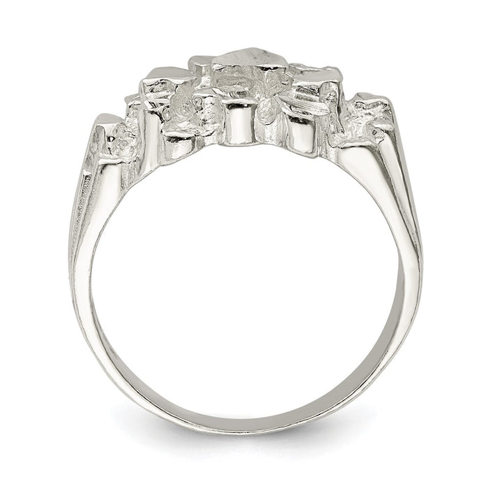 Shop Stylish Men's Nugget Ring in Sterling Silver - Affordable Luxury Jewelry-1
