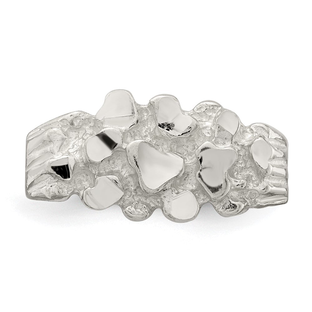 Shop Stylish Men's Nugget Ring in Sterling Silver - Affordable Luxury Jewelry