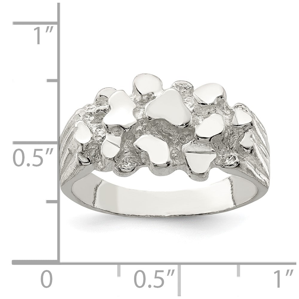 Shop Stylish Men's Nugget Ring in Sterling Silver - Affordable Luxury Jewelry