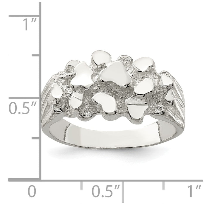 Shop Exclusive Men's Sterling Silver Nugget Ring - Stylish & Affordable Design-3
