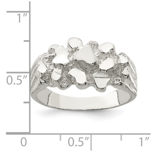 Shop Stylish Men's Nugget Ring in Sterling Silver - Affordable Luxury Jewelry