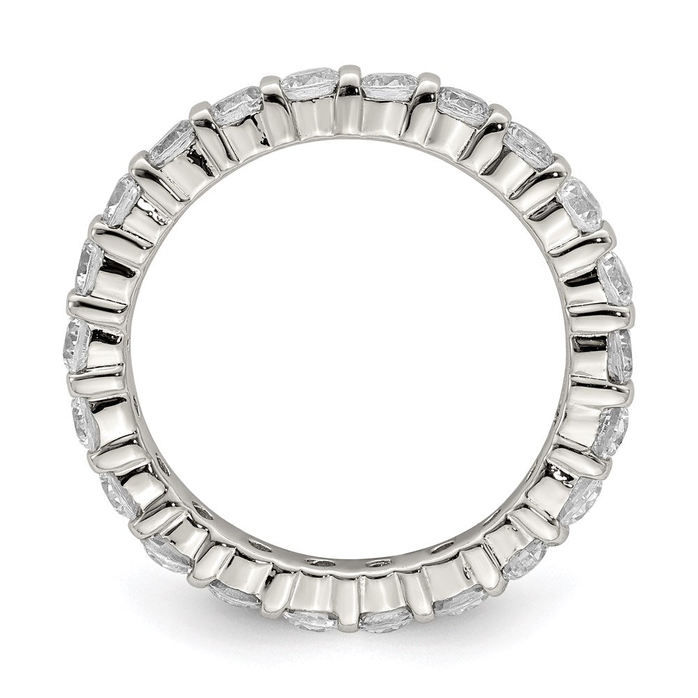 Shop Exclusive Rhodium-Plated Sterling Silver Cubic Zirconia Band - Stylish Value
