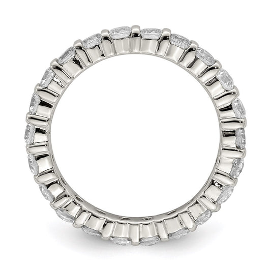 Shop Exclusive Rhodium-Plated Sterling Silver Cubic Zirconia Band - Stylish Value
