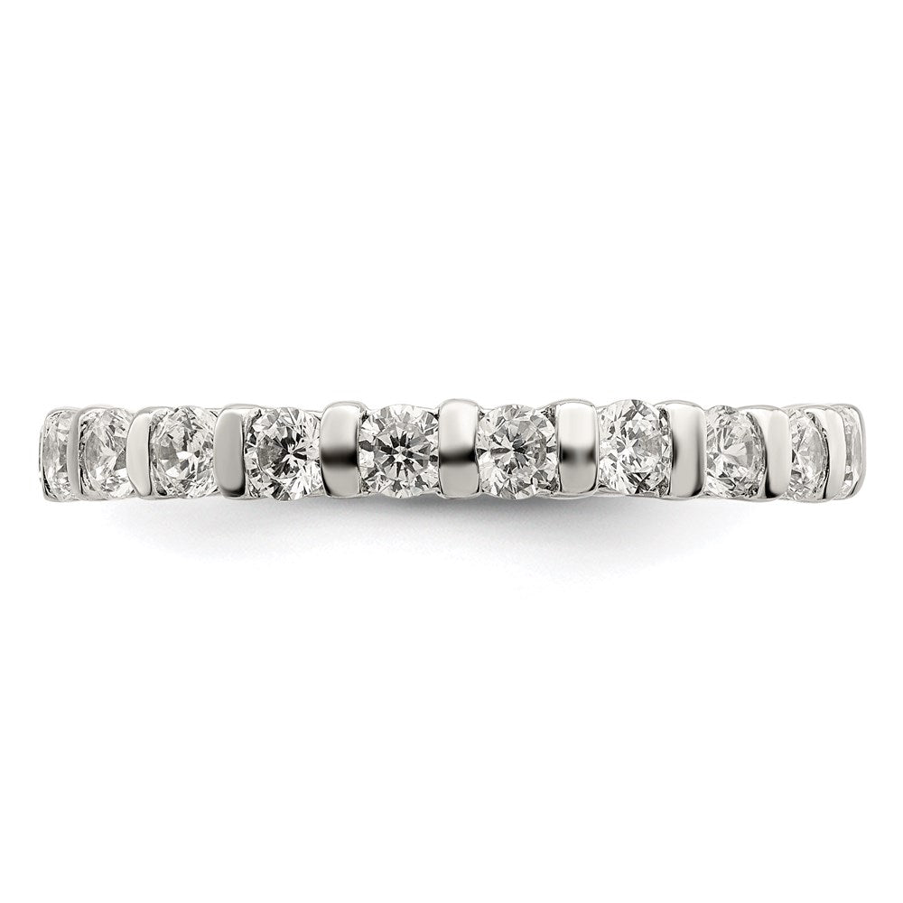 Shop Exclusive Rhodium-Plated Sterling Silver Cubic Zirconia Band - Stylish Value
