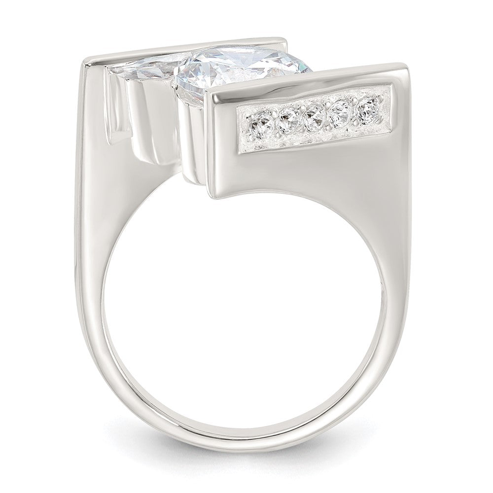 Exclusive Sterling Silver Cubic Zirconia Ring - Stylish, Affordable Elegance