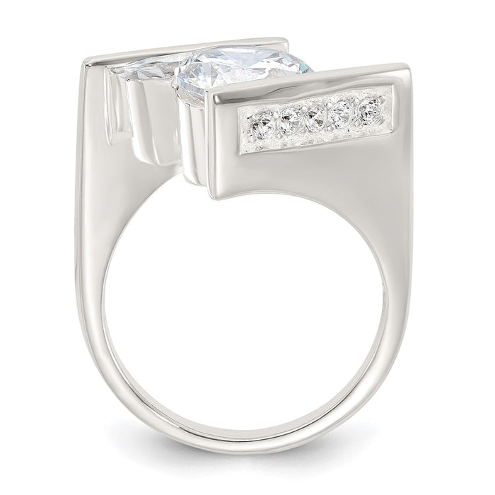 Exclusive Sterling Silver Cubic Zirconia Ring - Stylish, Affordable Elegance-2