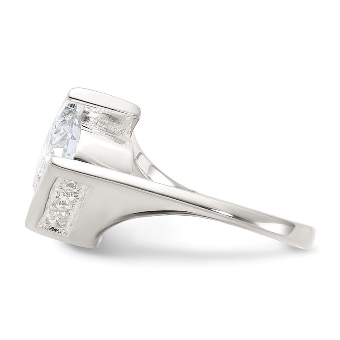 Exclusive Sterling Silver Cubic Zirconia Ring - Stylish, Affordable Elegance-3