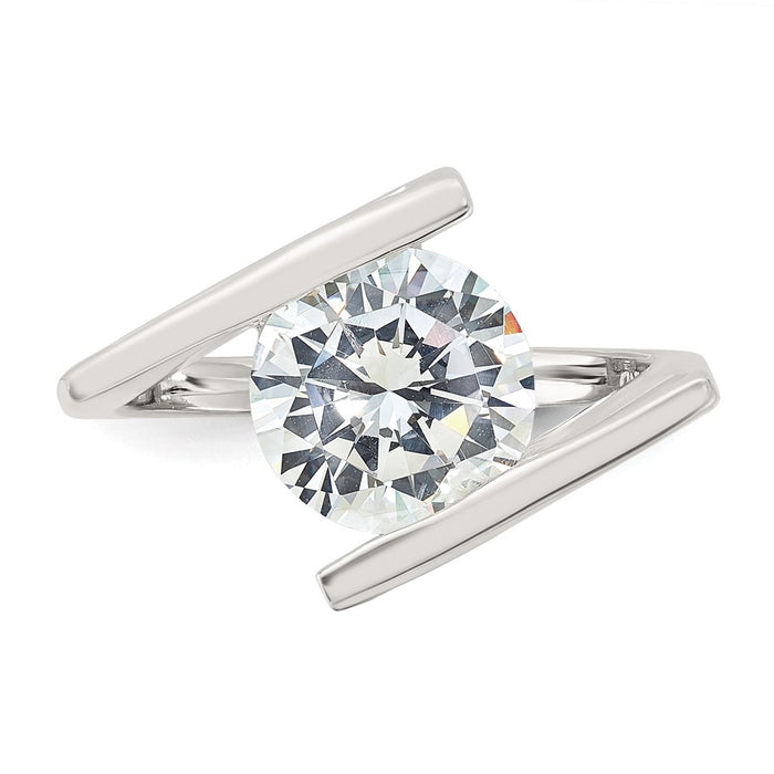 Exclusive Sterling Silver Cubic Zirconia Ring - Stylish, Affordable Elegance-5