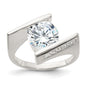 Exclusive Sterling Silver Cubic Zirconia Ring - Stylish, Affordable Elegance-1