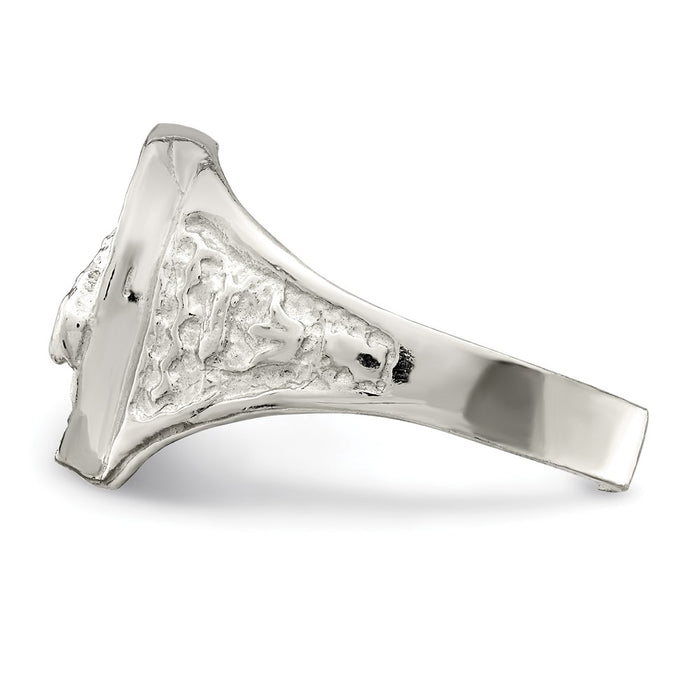 Order a Stylish Sterling Silver Horseshoe Ring with Horse Head Design-4