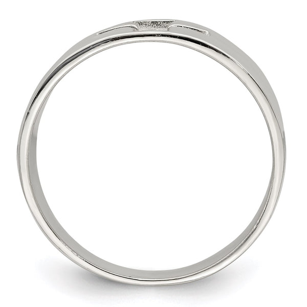 Sterling Silver Cross Design Cutout Ring