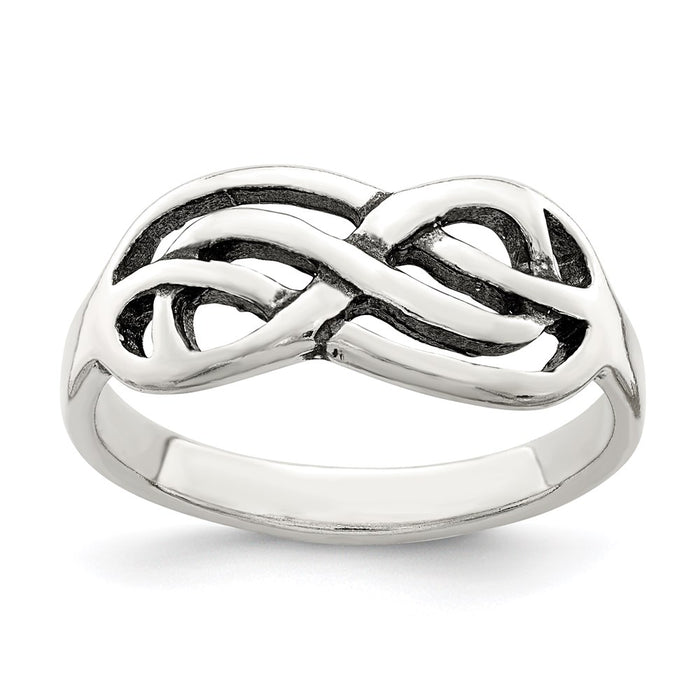 Shop Stylish Antiqued Sterling Silver Knot Ring - 14G, 0.85mm, Affordable Elegance-1
