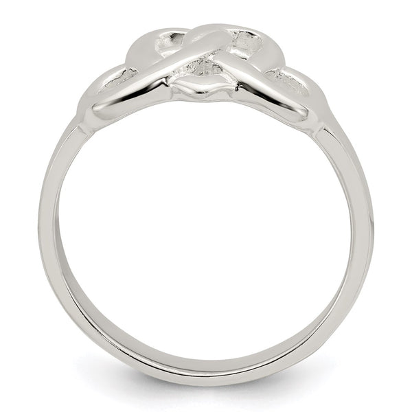 Sterling Silver Celtic Heart Woven Ring