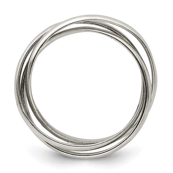 Sterling Silver Triple Interwoven Ring