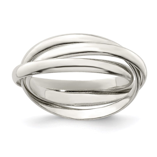 High-Quality Sterling Silver Triple Interwoven Ring | Stylish & Affordable
