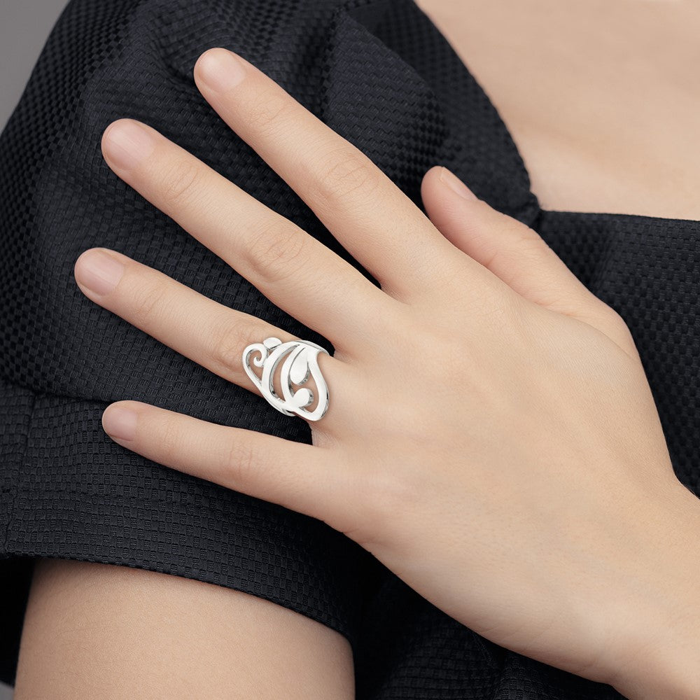 Buy Stylish Sterling Silver Engraved Scroll Ring | Affordable Luxury Design