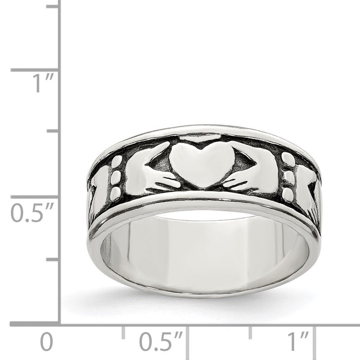 Shop Stylish Sterling Silver Claddagh Ring - Elegant Design, Affordable Price-3
