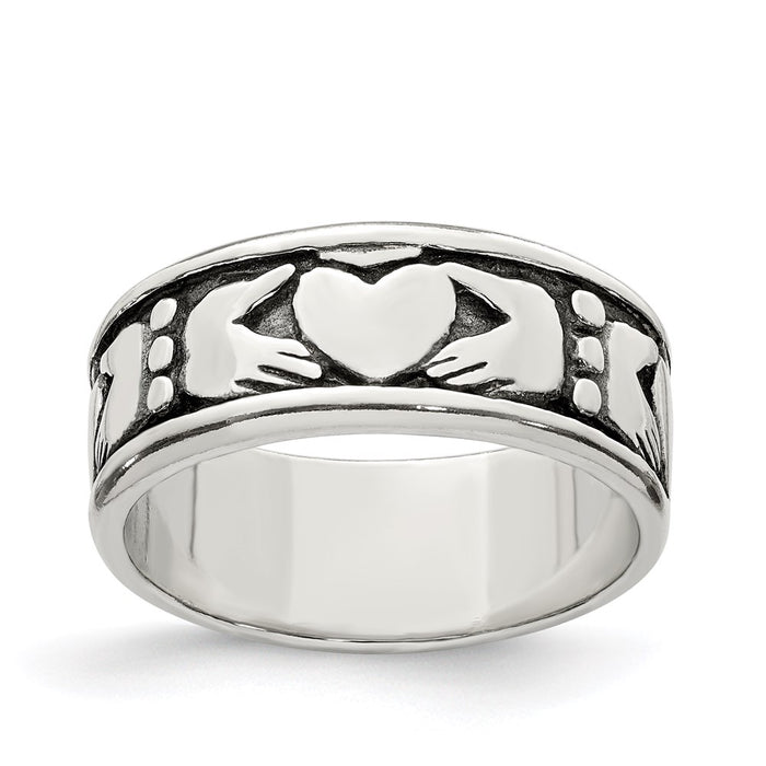 Shop Stylish Sterling Silver Claddagh Ring - Elegant Design, Affordable Price-1