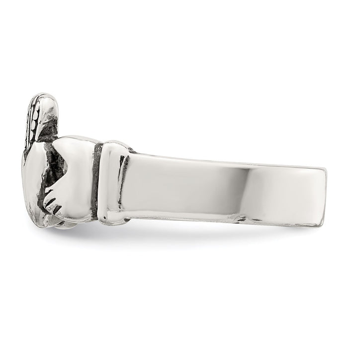 High-Quality Sterling Silver Claddagh Ring - Stylish Design & Affordable Price-4