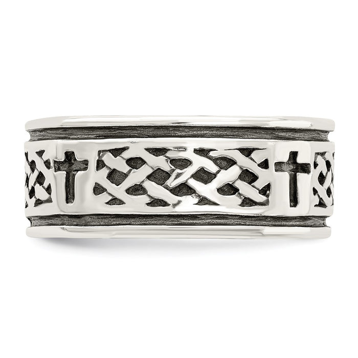Exclusive Sterling Silver Interwoven Cross Ring - Stylish Design, Affordable Price-4