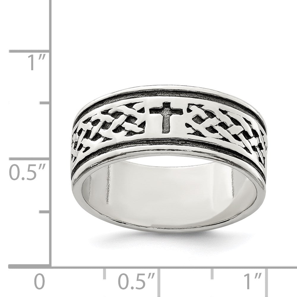 Exclusive Sterling Silver Interwoven Cross Ring - Stylish Design, Affordable Price
