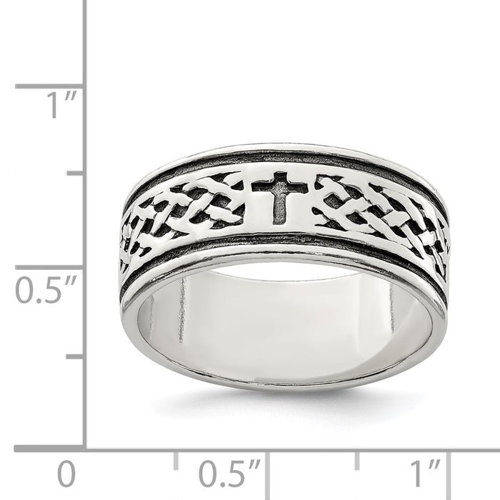 Exclusive Sterling Silver Interwoven Cross Ring - Stylish Design, Affordable Price-3