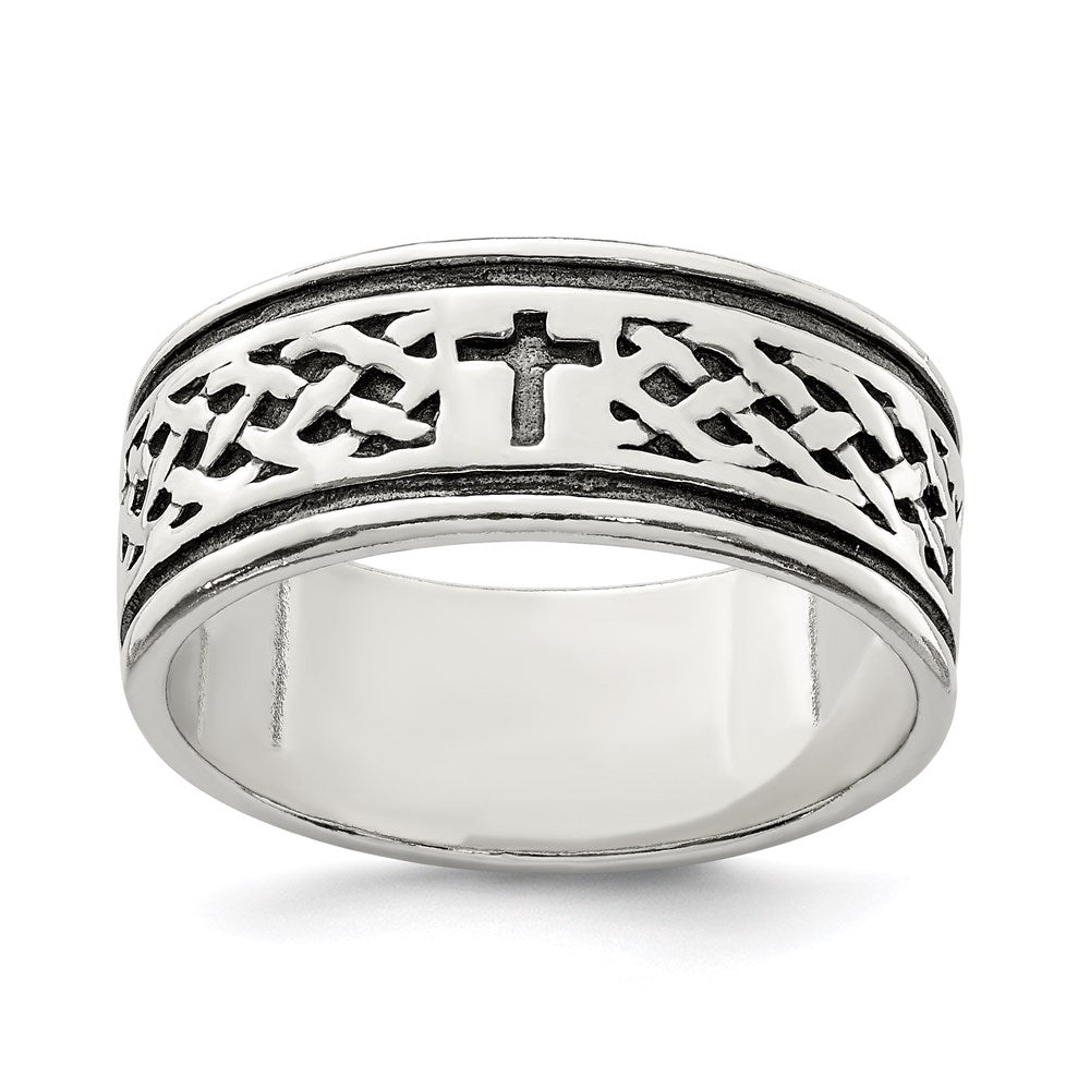 Exclusive Sterling Silver Interwoven Cross Ring - Stylish Design, Affordable Price