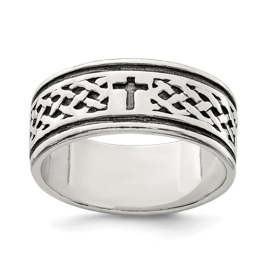 Exclusive Sterling Silver Interwoven Cross Ring - Stylish Design, Affordable Price